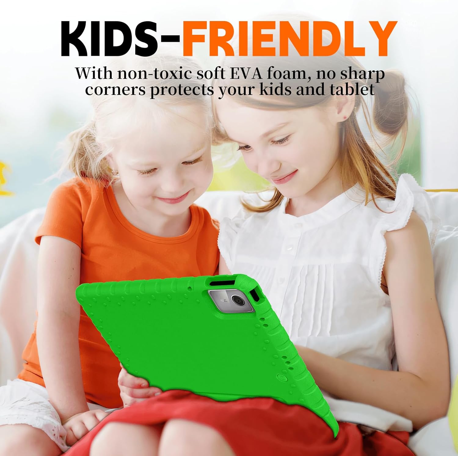 Husa Lotusif pentru Lenovo Tab, rezistentă la șocuri, maner rotativ, verde, 11"