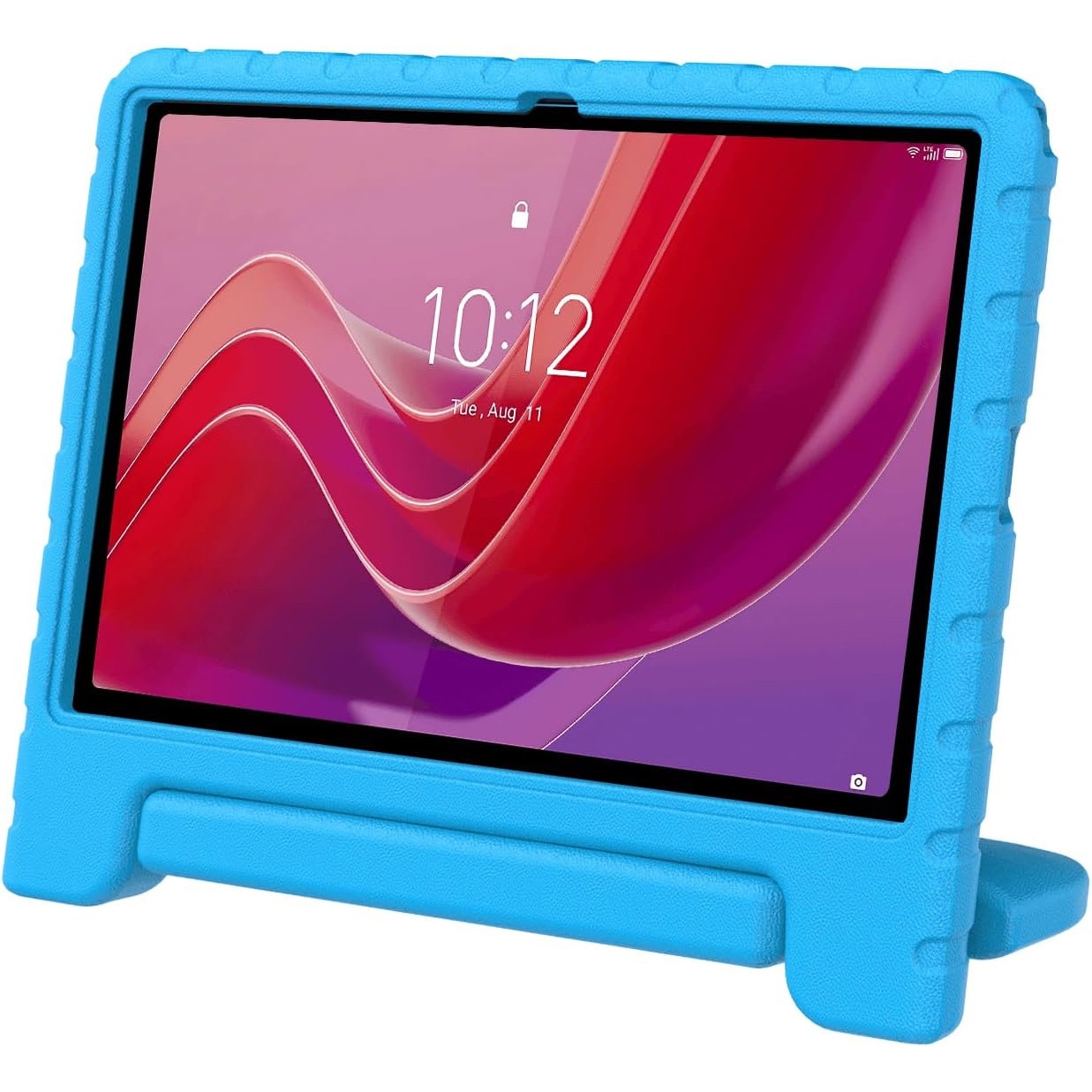 Husa Lotusif pentru tablete 11" cu maner rotativ, suport integrat, albastru, rezistenta antisoc, pentru copii