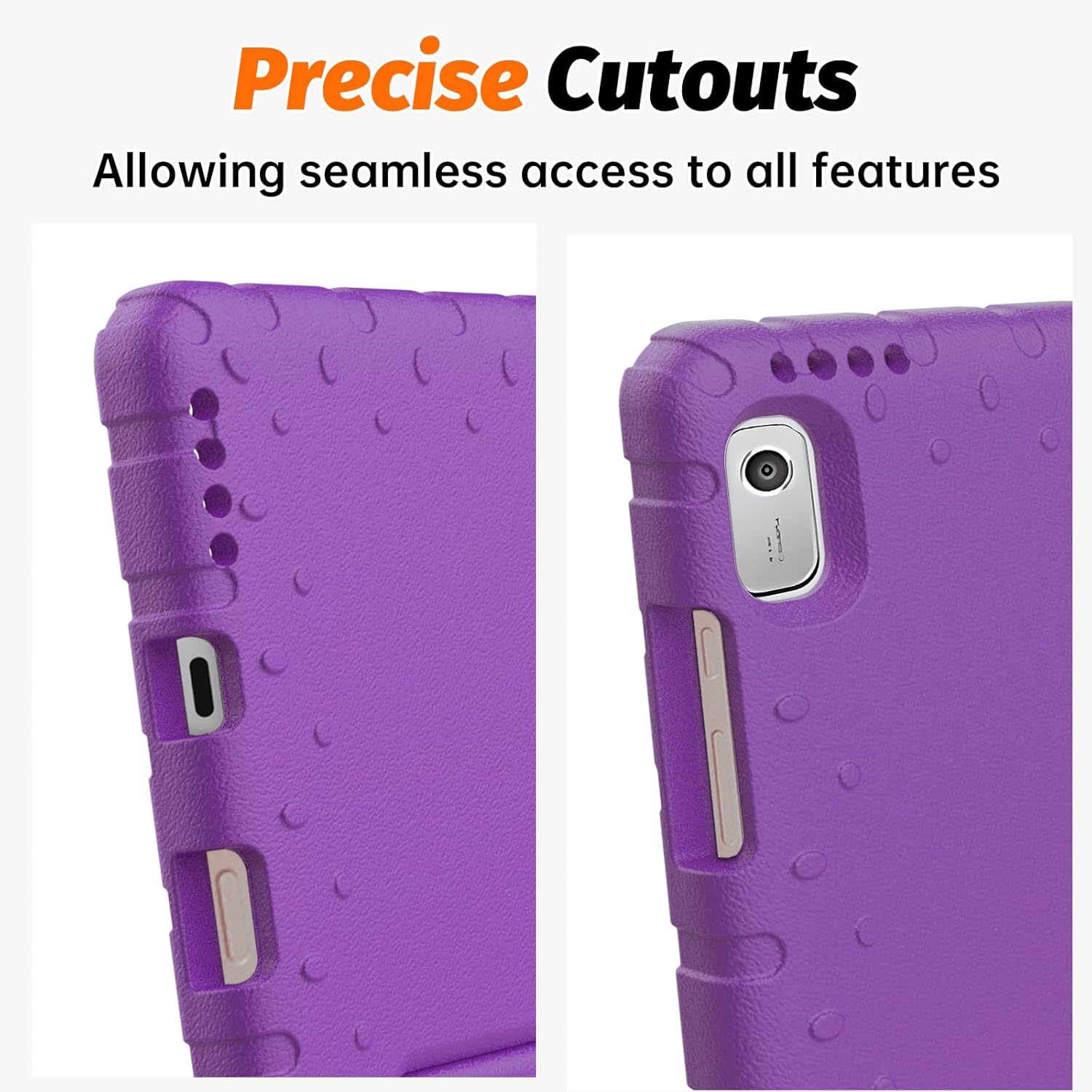 Husa Lotusif pentru tablete cu maner rabatabil si suport integrat, Violet, 9.0 Inch