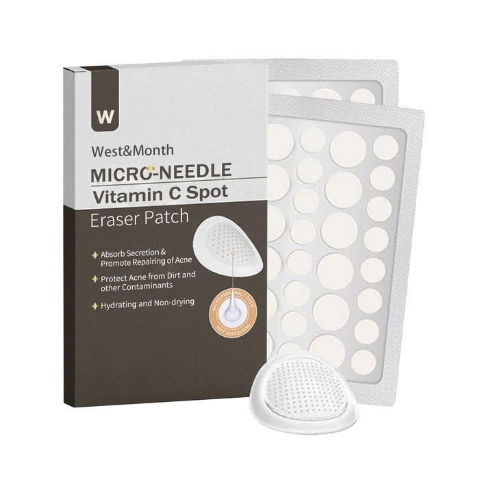 Set de plasturi pentru estomparea petelor, West&Month, micro-ace, vitamina C