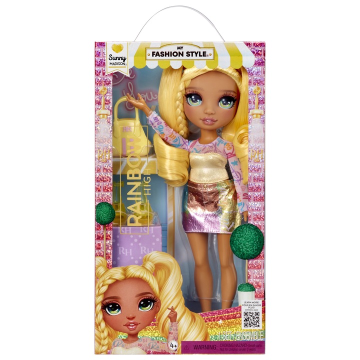 Papusa Rainbow High Sunny, 28cm, Moda, 4 Ani+