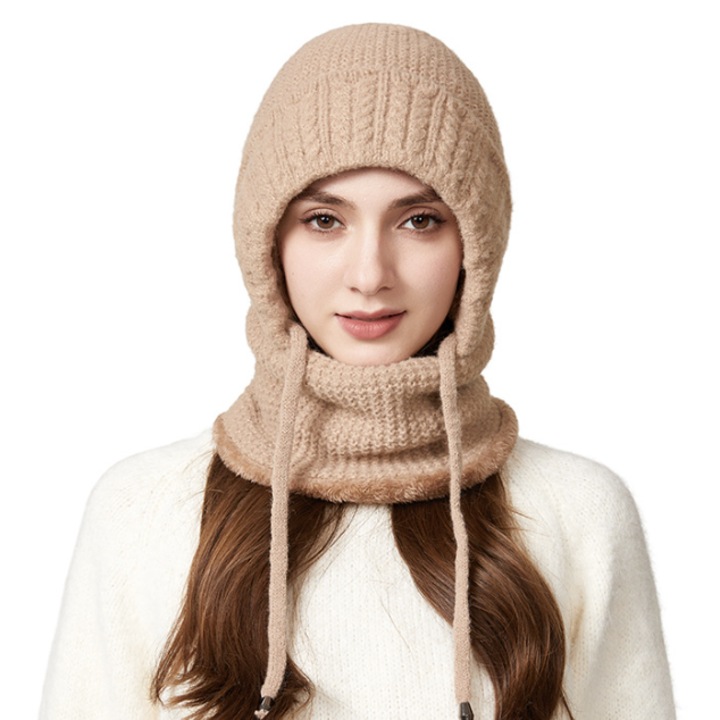 Шапка за жени, кали, зимна, дебела, ветроустойчива, One-Size