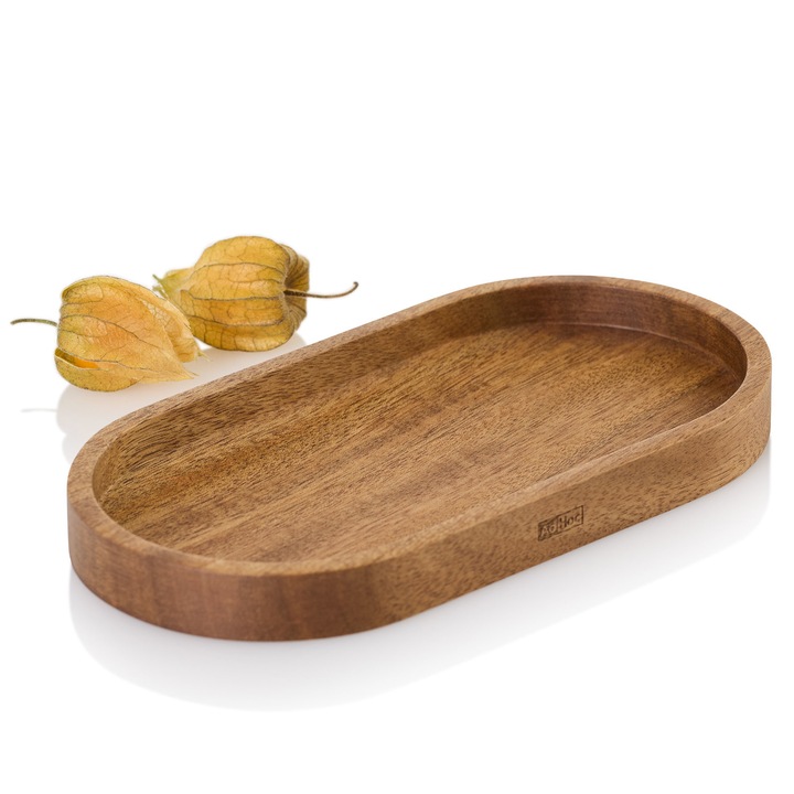 Suport pentru doua rasnite AdHoc Posto, lemn de acacia, 16x8.5x1.5cm