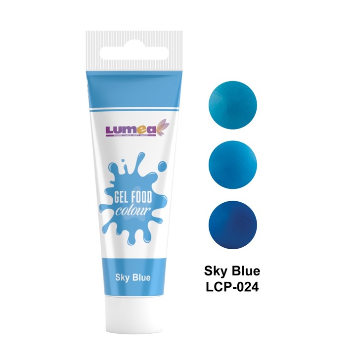 Colorant alimentar gel Albastru cer, tub, 30g - Lumea