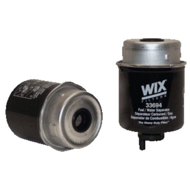 WIX Filters 33694 üzemanyagszűrő JCB berendezésekhez, nagy hatékonyságú, ellenáll a nehéz körülményeknek, szabványos méretek