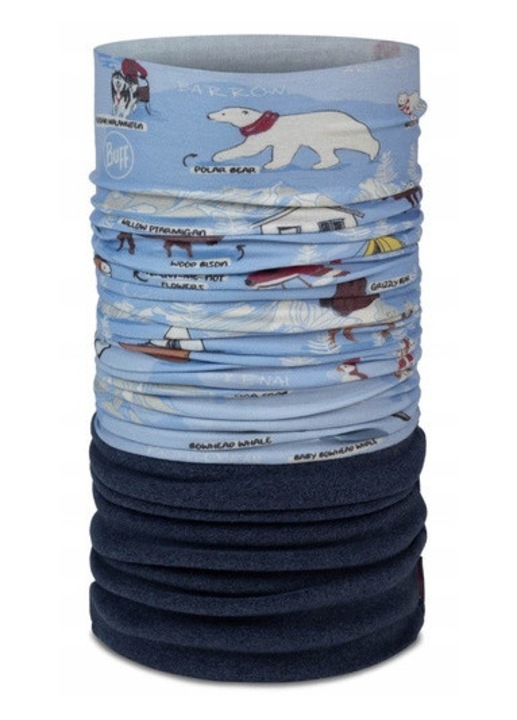 Sosetă multifuncțională Buff Polar Neckwear, polar PrimaLoft Bio, elasticitate 4 direcții, biodegradabilă, protecție UV UPF 50