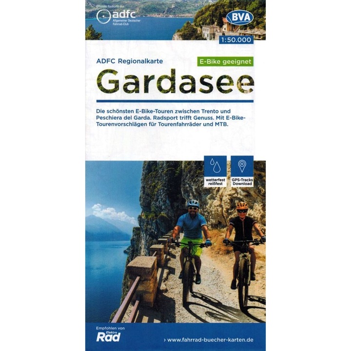 Jezioro Garda 1:50 000. Wodoodporna mapa rowerowa. Wyd. 2023. ADFC