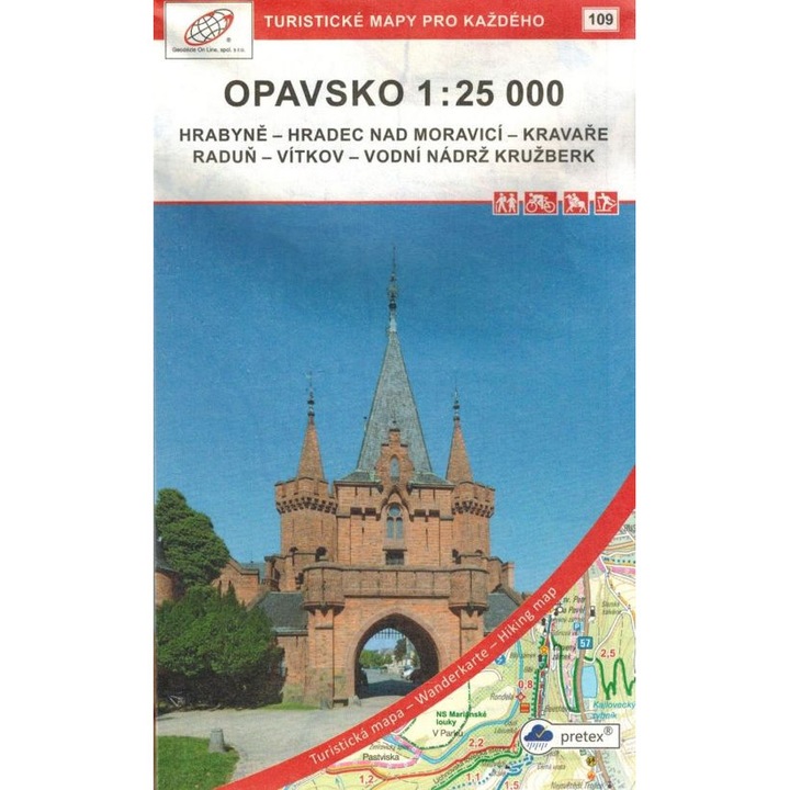 Opawa / Opavsko. Wodoodporna mapa turystyczna 109 w etui. Geodezie On Line