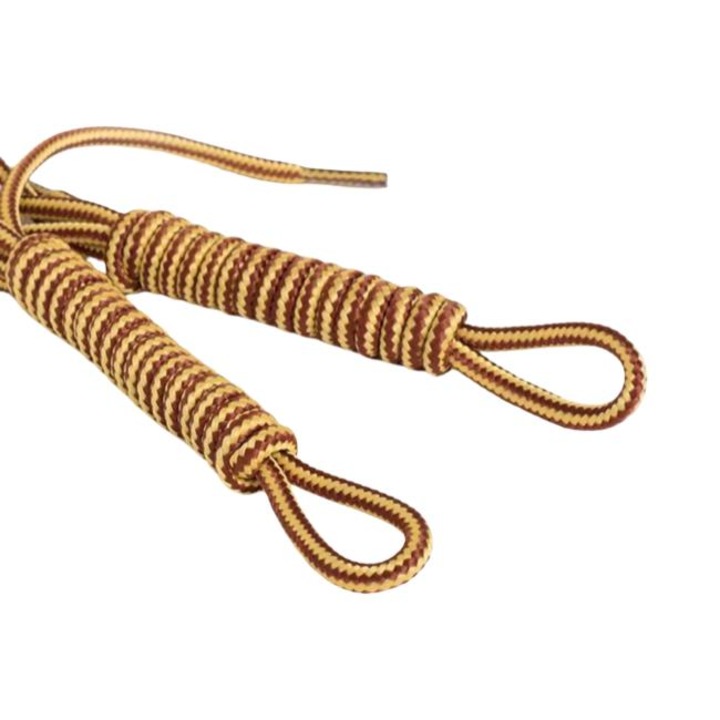 Sireturi rotunde, rezistente, pentru bocanci, visiniu/galben, 2 buc