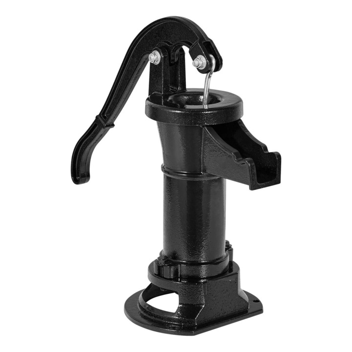 Cismea manuala pentru gradina, Antic Negru, Adancime max 7.6 m, Fonta/Otel carbon, 230 x 180 x 400 mm