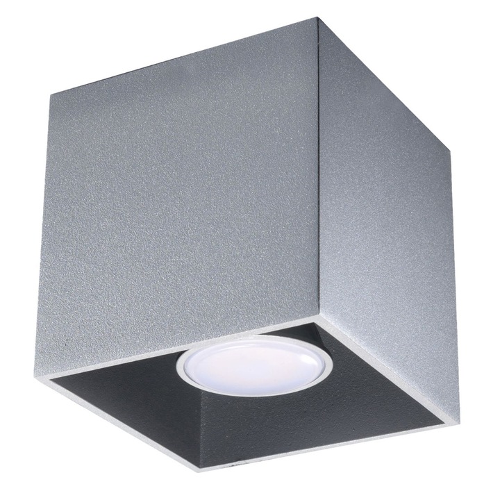 Plafoniera LUMILO DELTA 1 GU10, 10x10x10cm, gri, 10W
