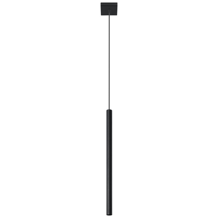 Lampa suspendata MOSSAT, neagra, 12W, 8x8x100cm