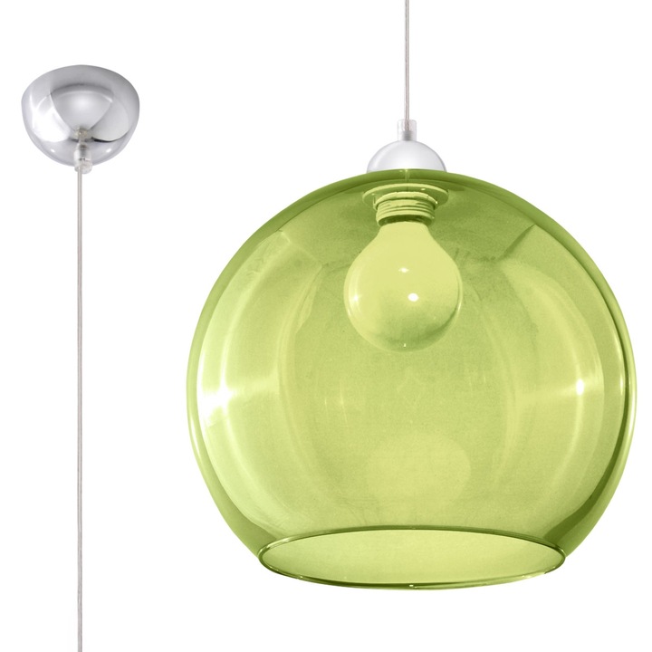 Pendul LUMILO, verde, 30x30cm, 120cm, 1 sursa de lumina E27