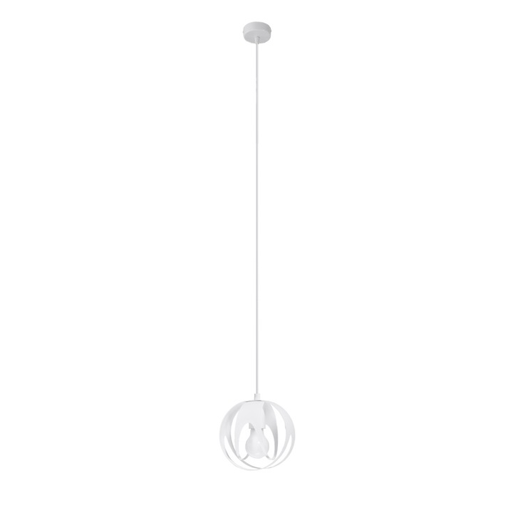 Lampa suspendata RIOX, 1 E27, alb, 16x16x125cm