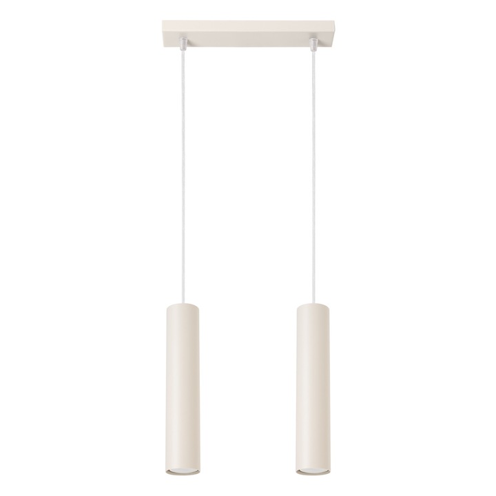 Lampa suspendată LUMILO BELLIX, 2 surse de lumină, bej, 30x105cm