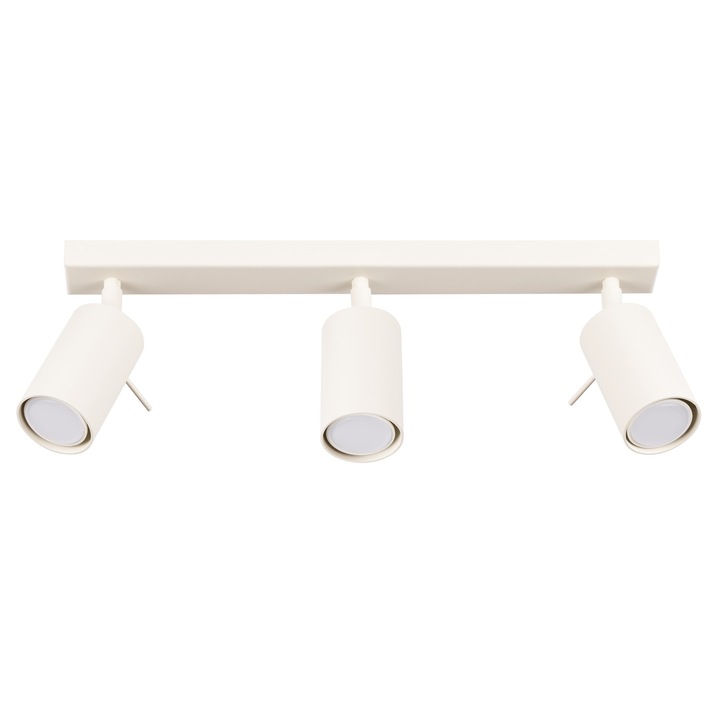 Plafoniera, LUMILO, MIRAX, 3 surse de iluminat, bej, 45x6x17cm