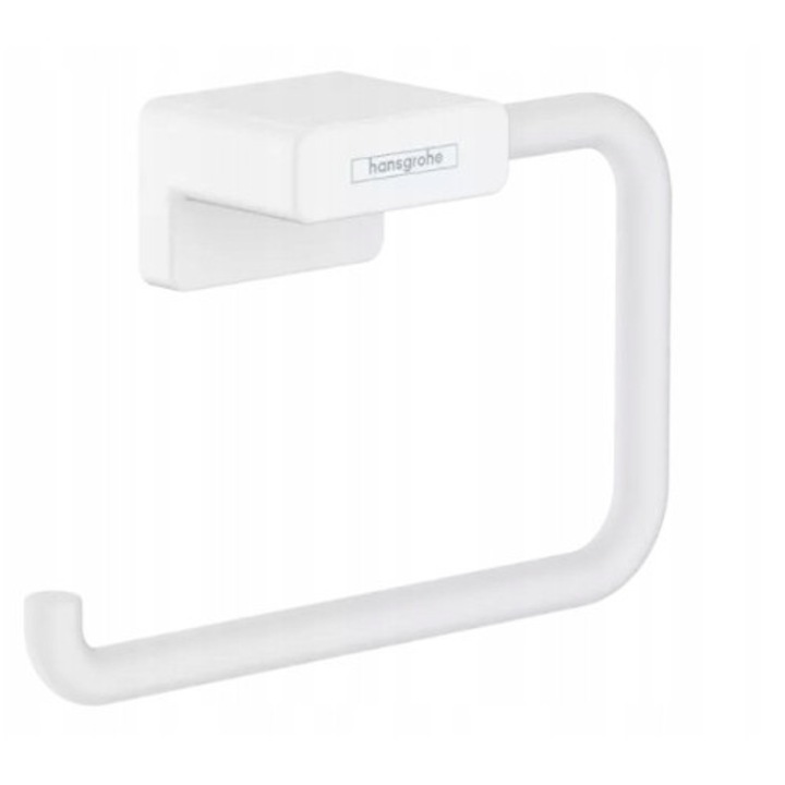 Държач за тоалетна хартия, Hansgrohe, серия AddStoris, матово бял, метал, 14.1x7.7x4см