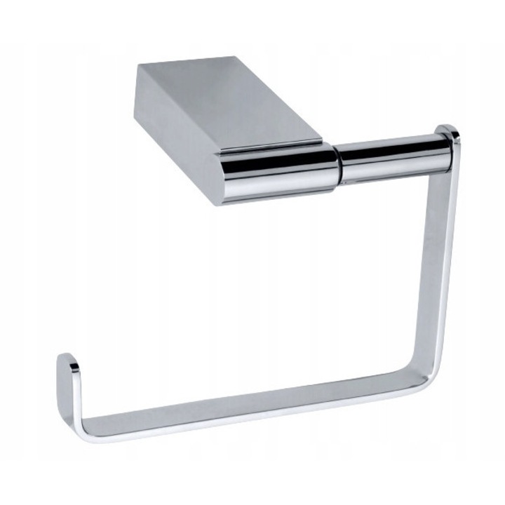Suport hârtie igienică Bemeta Via, metal, argintiu, 13.1x9cm