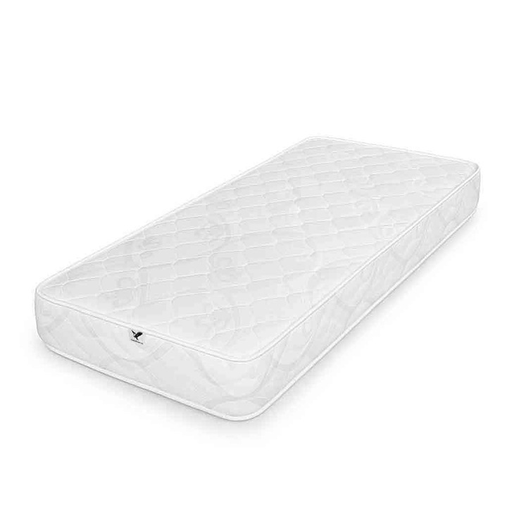 Saltea Ortopedica Transilvan, SweetDreams, Hipoalergenic, Spuma Poliuretanica, Arcuri Bonell, Buton de Aerisire, Textil Ecologic, 80x200x20 cm, Alb