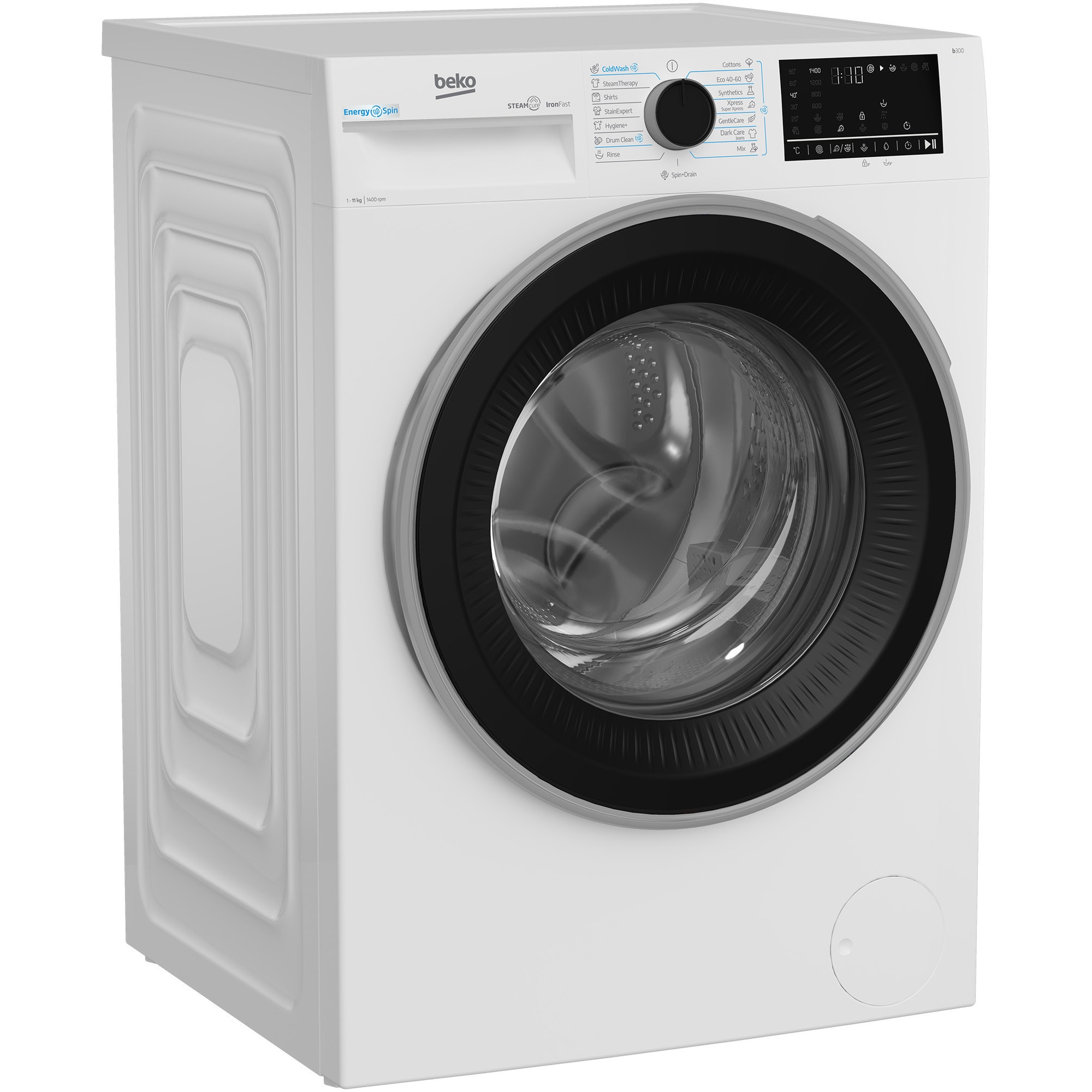 Masina de spalat rufe Beko B3WFT411415WBES, Clasa A,EnergySpin, SteamCure, 11 kg, 1400rpm, Alb