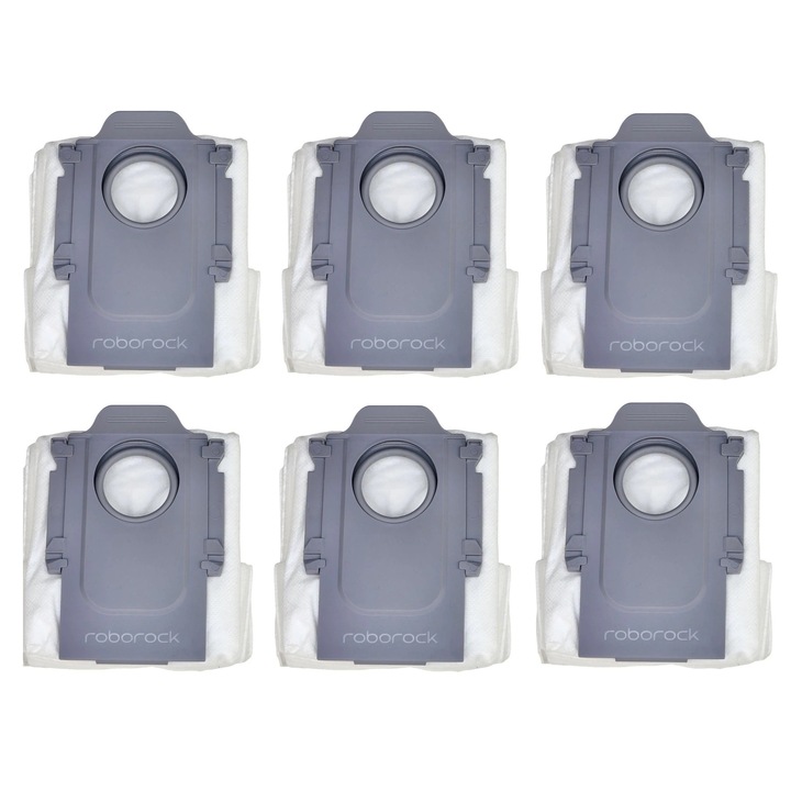 Комплект 6x торбичка за прах за Roborock S8 MaxV Ultra, S8 Max Ultra, Q Revo, Qrevo Pro, Plus, S, Slim, MaxV, Pro, Master, Edge, Curv, Saros 10R, 10, Z70, QR 798, QR 598, QV 35A, QV 35S, Qrevo L, Qrevo 5AE