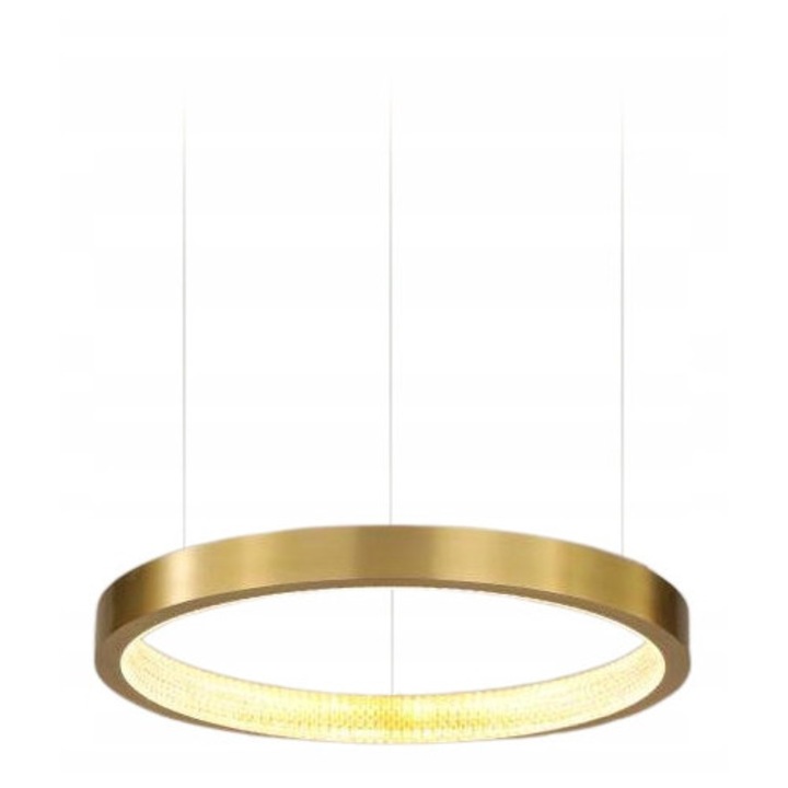 Lustra LED Zing Ring 60 B, 60cm, Inox Auriu, Design Modern