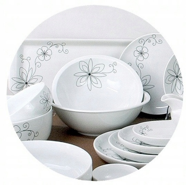Salaterka Rotunda 24 cm Chodzież Mobius K245 - Portelan Alb