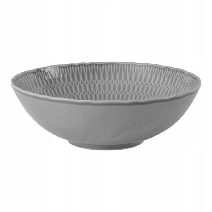 Salatiera Cmielow Sofia, 26cm, portelan gri, design boho