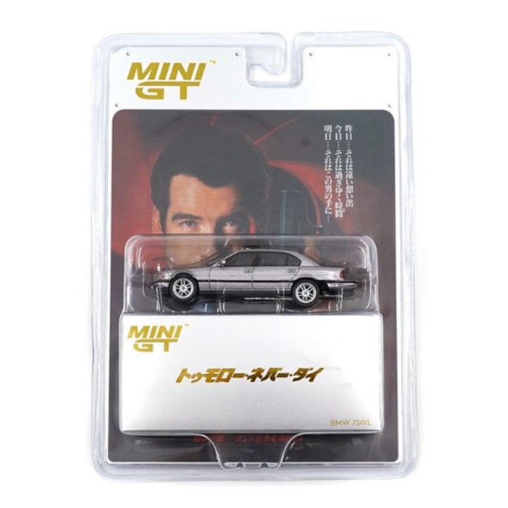 Macheta auto Bmw 750 Il (E39) Tomorrownever Dies Japan Blister Packaging 1997 1:64 Mini GT MGT00902-007J)