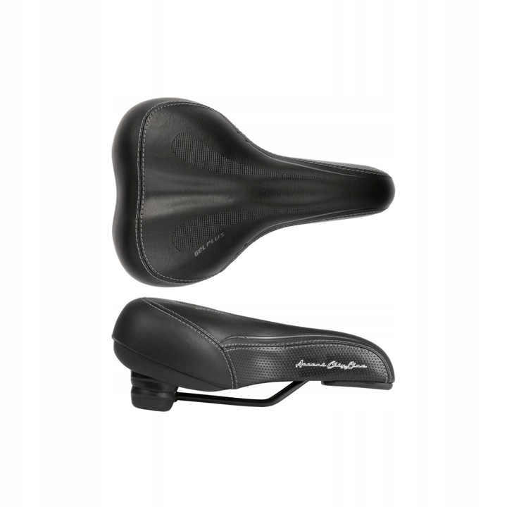 Sa bicicletă Accent Selvo Men Gel, neagră, 160x260mm, umplutură din gel, design ergonomic