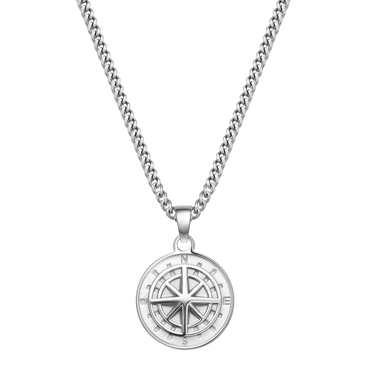 True Rebels, Colier de otel inoxidabil cu pandantiv, Argintiu