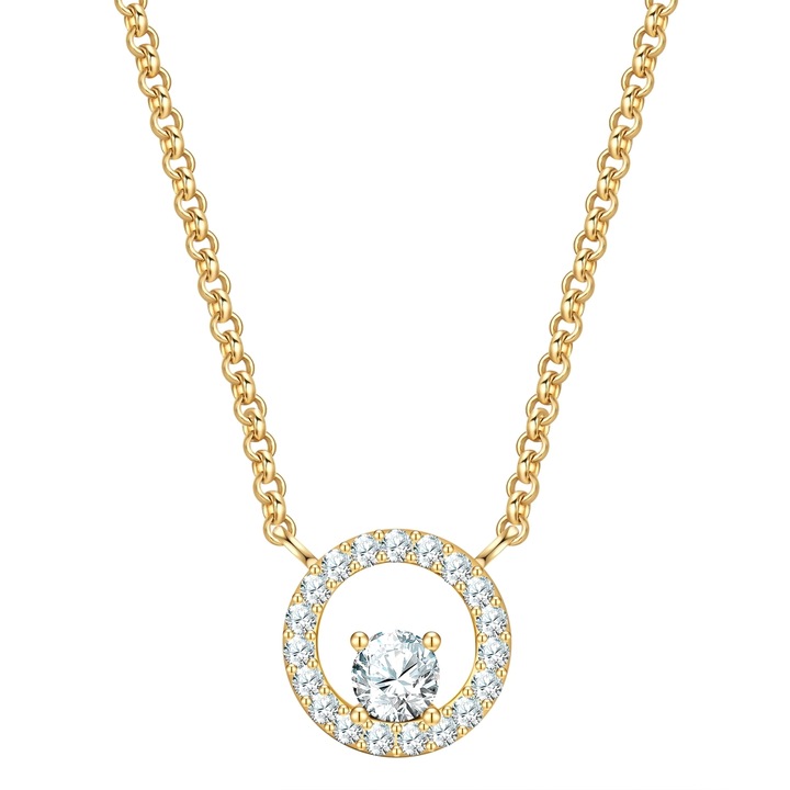 Yokoamii, Colier placat cu aur de 14K cu zirconia, Auriu