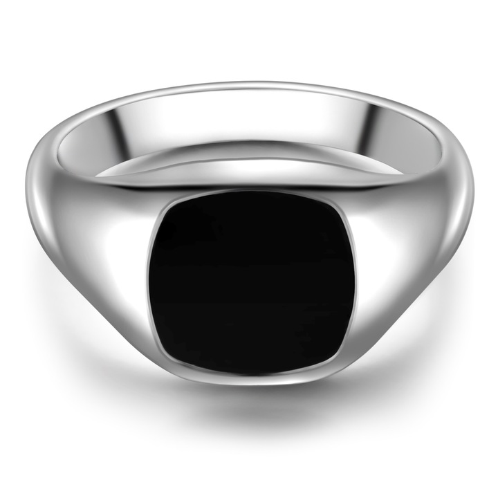 True Rebels, Inel de otel inoxidabil cu agate, Argintiu