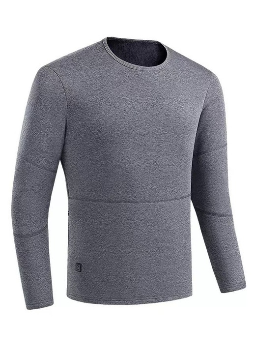 Мъжко термо бельо, зимно термо облекло, USB (батерията не е включена), сиво, L