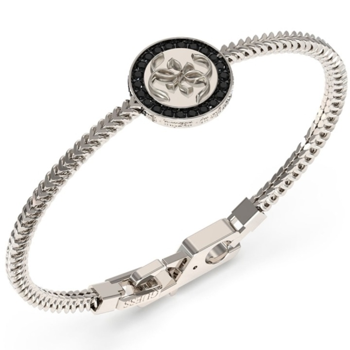 Bratara Guess Rebel Knight cu cristale JUMB05080JWST, Argintiu