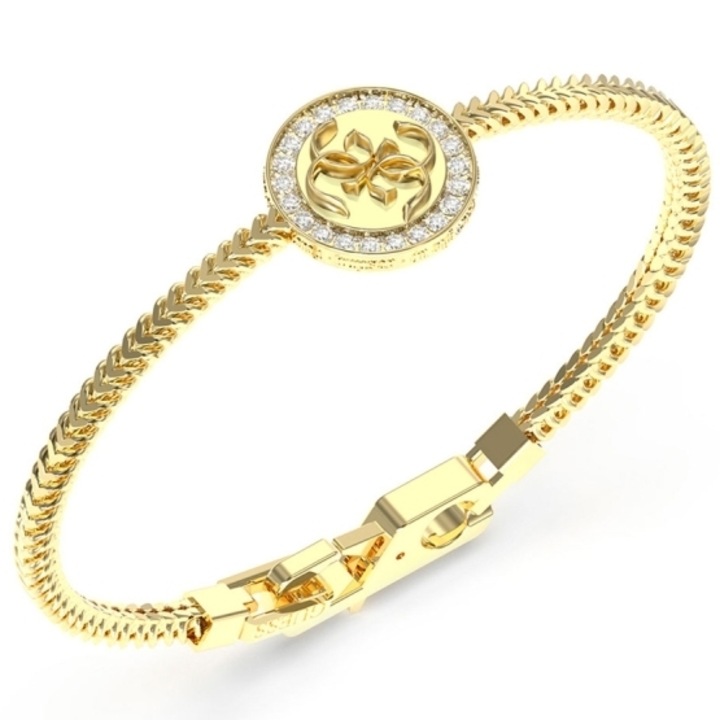 Bratara Guess Rebel Knight cu cristale JUMB05080JWYG, Auriu