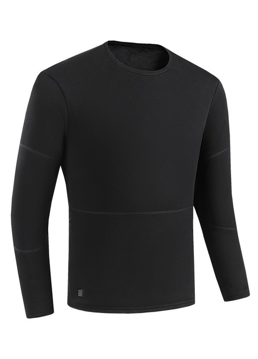 Дамско термо бельо с подгряване, зимно термо облекло, USB (батерията не е включена), черно, XXXL