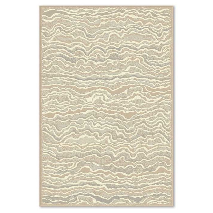 Covor sintetic Carpeta, colectia Matrix 1859-1-18455, Bej, Design Modern, dimensiuni 120 x 170 cm