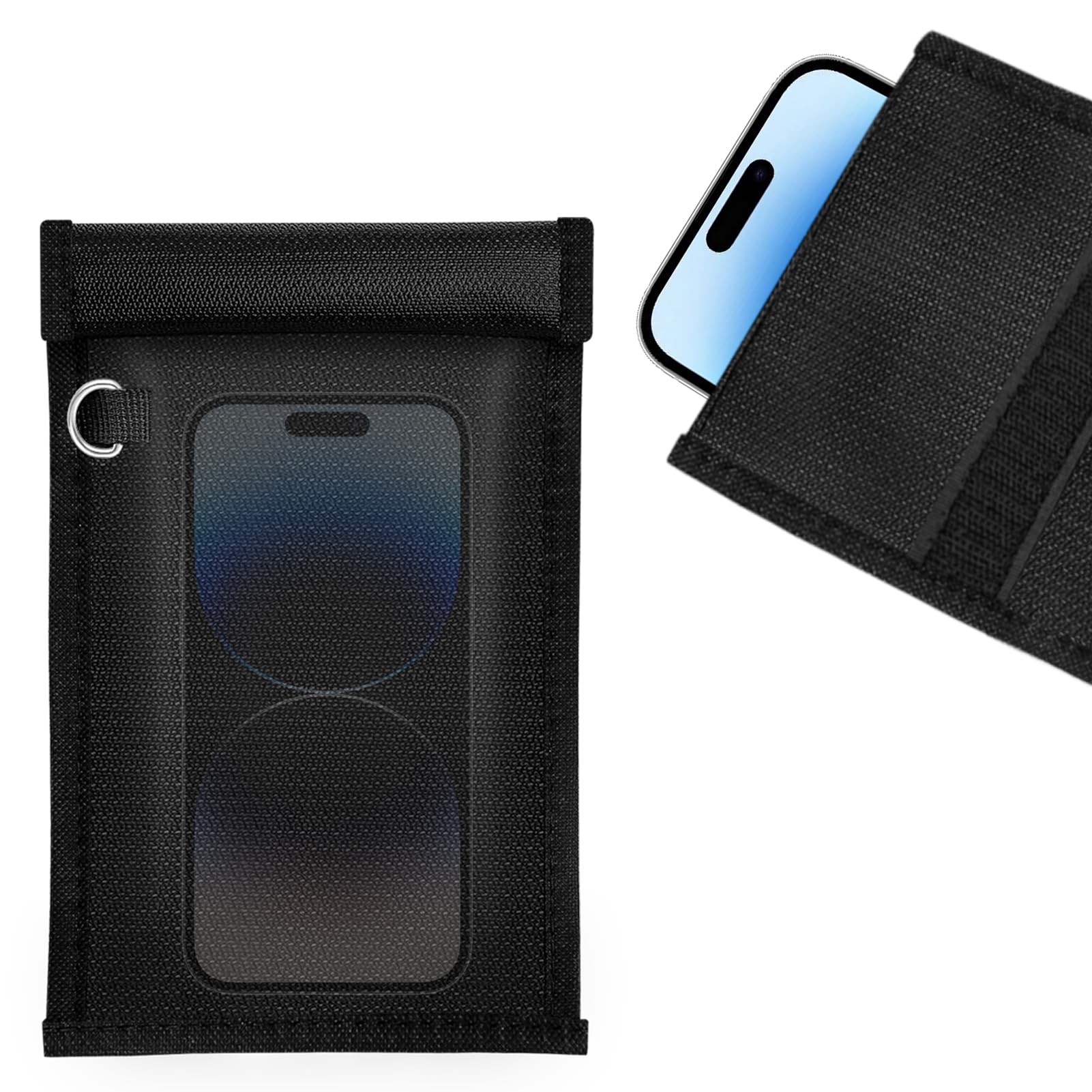 Genti Simket Faraday pentru telefoane si chei de masina, pachet de 2, husa de blocare a semnalului, blocare a semnalului telefonului mobil, cheie de masina/WiFi/RFID/blocare semnal GPS negru m