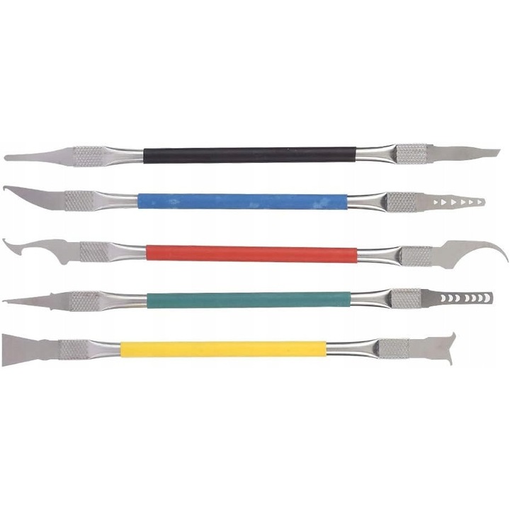 5 darabos tisztítószerszám készlet, SinPi, fém, 20,5 cm, precíziós munkákhoz