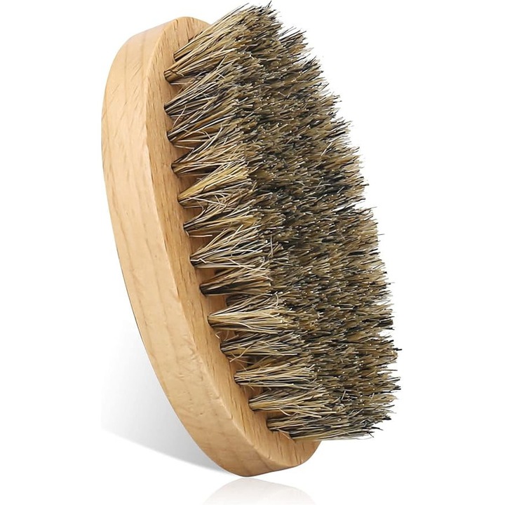 SinPi szakállápoló kefe, vaddisznószőrrel, 11,2x6 cm méretű, könnyű használat