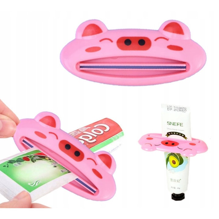 Fogkrém adagoló, SinPi, malac modell, 9x4,5cm, 1 db-os készlet.