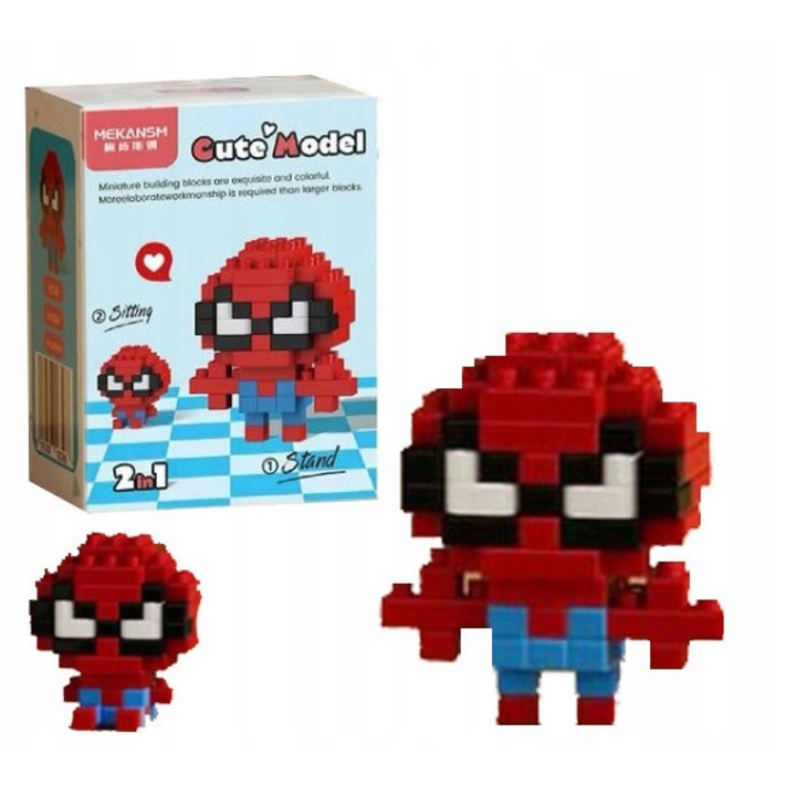 Фигурка Спайдърмен, SinPi, комплект 76 части, многоцветен, 4x3,6x2,4см