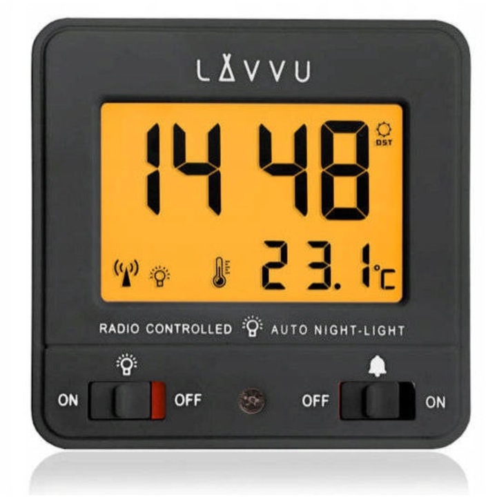 Ceas desteptator Lavvu LAR0041 cu termometru si senzor lumina
