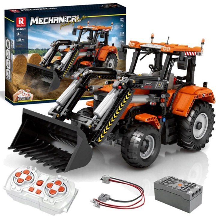 Комплект за изграждане Багер Reobrix, 1496 части, многоцветен, с дистанционно управление