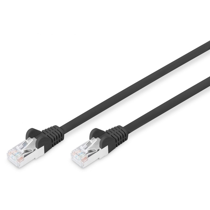 Пач кабел Digitus CAT6 SF-UTP, черен, 10 м