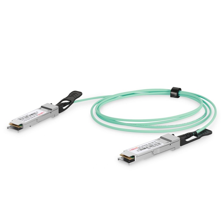 Digitus 100G QSFP28 Aktív Optikai Kábel, 10m, Zöld