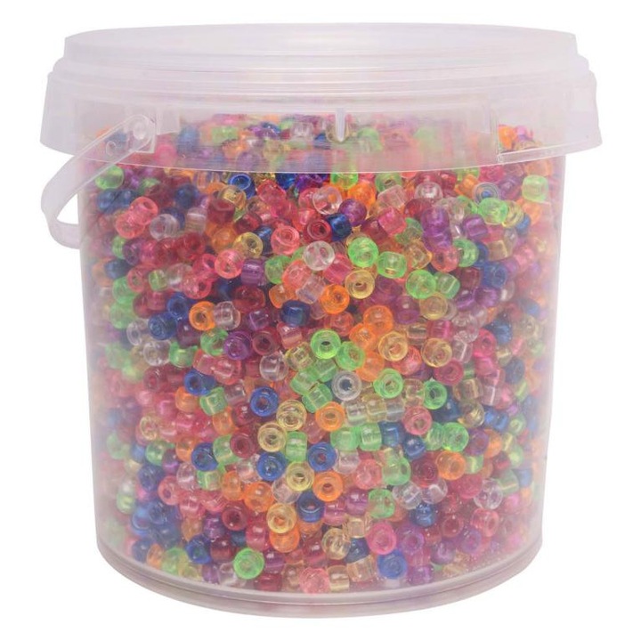 Colorations  Kis pony gyöngyök  Átlátszó, 4 x 6 mm, 500 g