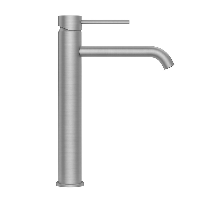Mosogató csaptelep, Balneo, 2-es modell, AISI 304 rozsdamentes acél test, Kiváló minőségű kerámia betét, Standard perlátor, Egykaros működtetés, 40 mm x 178 mm x 282 mm, Inox