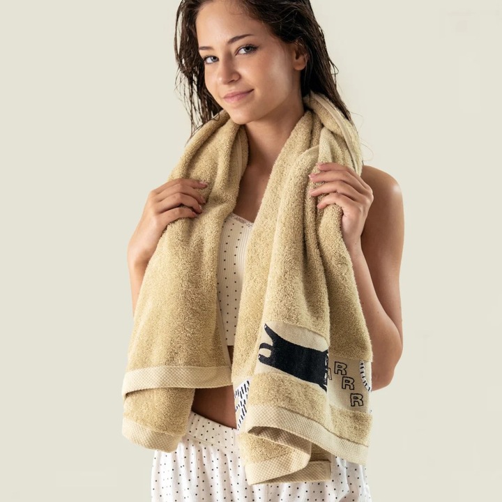 Prosop, Cats Bej, Bumbac Egiptean, 400g 50x70